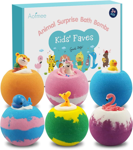 Bath Bombs for Kids, Handmade Natural Bath Bombs with Toy Inside, Shea Cocoa But - Picture 7 of 12