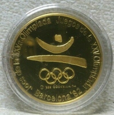 Barcelona 1992 XXV Olympic 22k Gold Commemorative Coin
