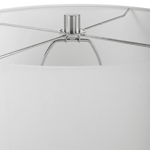 Contemporary Aqua Blue Gray Bubble Glass Table Lamp 30 in Clear Crystal Modern - Picture 6 of 6