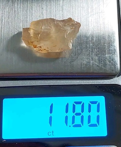 Faceta de piedra solar de Oregón de alta calidad facetas de corte de piedras preciosas ásperas de 11,80 quilates - Imagen 3 de 10