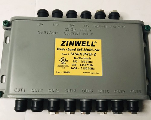 Zinwell Wide-band 6x8 Multi-Switch for Ka/Ku Dish Antenna WB68 - Picture 3 of 3