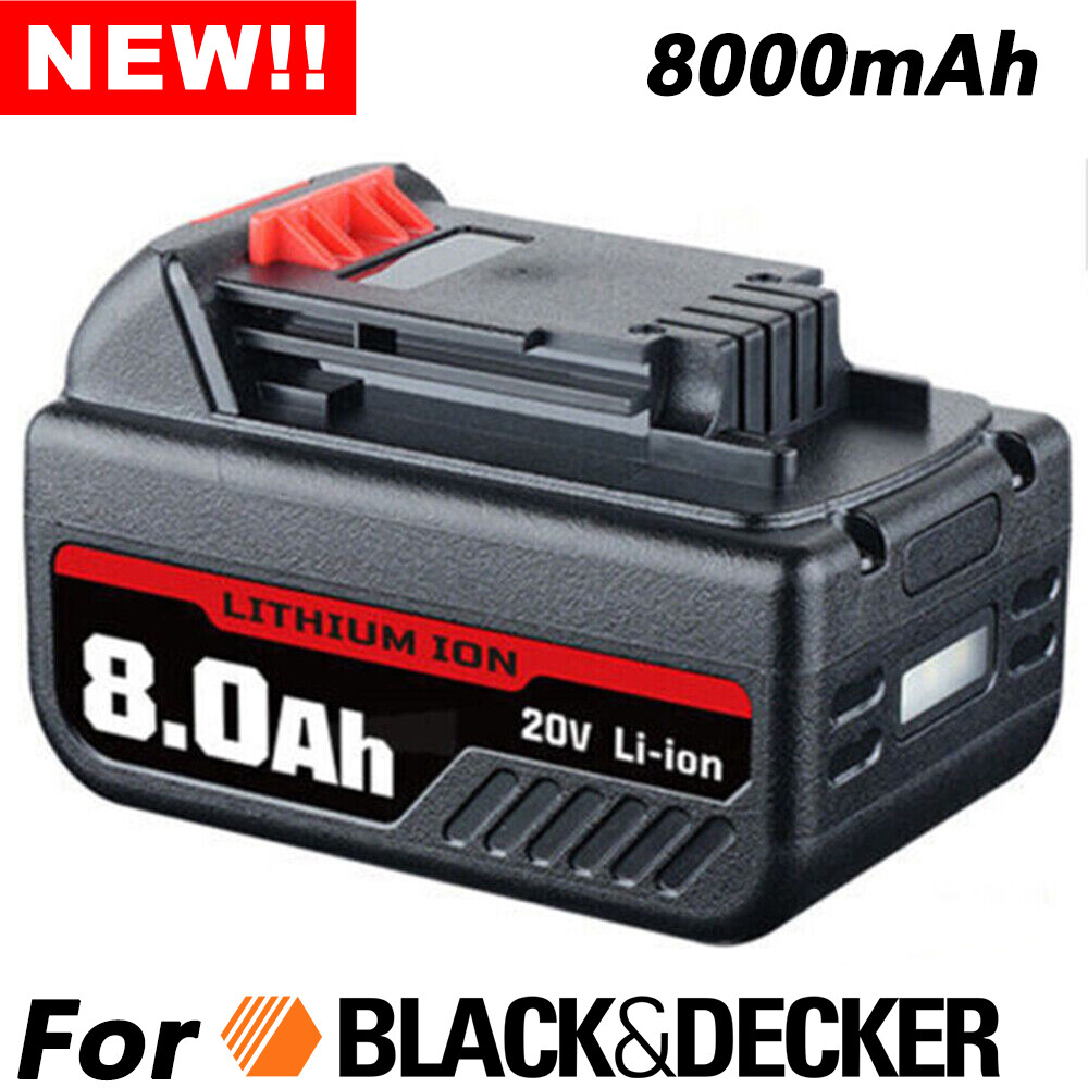 8.0Ah 20V for Black & Decker 20 Volt MAX Lithium Battery LBX