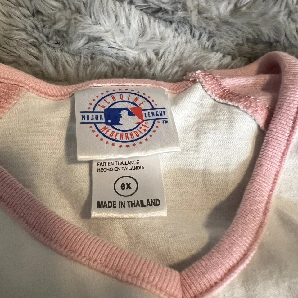 Camisa MLB Florida Marlins Niña Blanca Y Rosa Juvenil 6X Foto 4 de 4