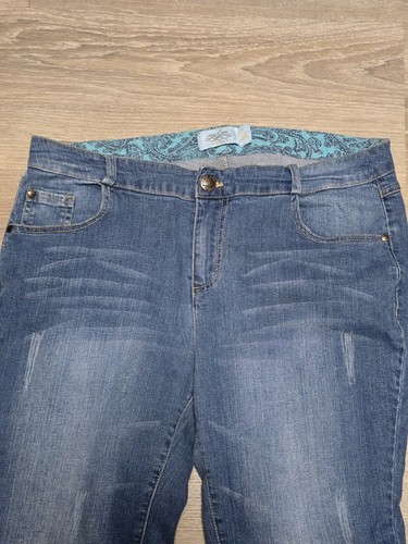 One 5 One Women's Blue Denim Jeans Size 14 - Picture 5 of 9