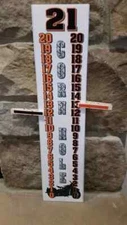 Motorcycle - Hog - Orange and Black - Cornhole Scoreboard Score Keeper