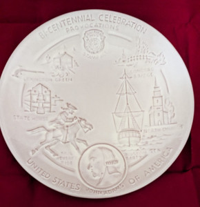 Frankoma Pottery Plate Signers of the Declaration Bi-Centennial Celebration Prov