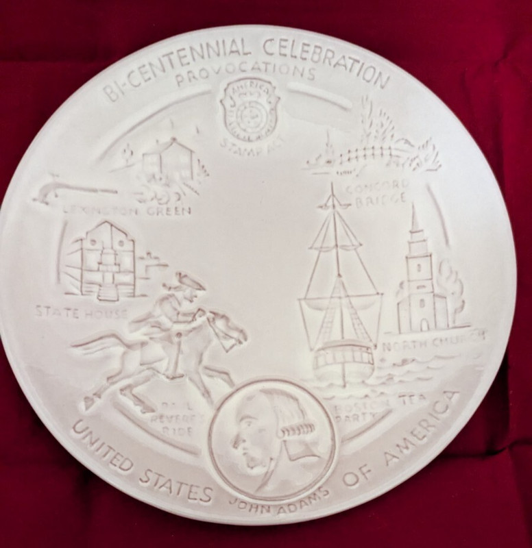 Frankoma Pottery Plate Signers of the Declaration Bi-Centennial Celebration Prov