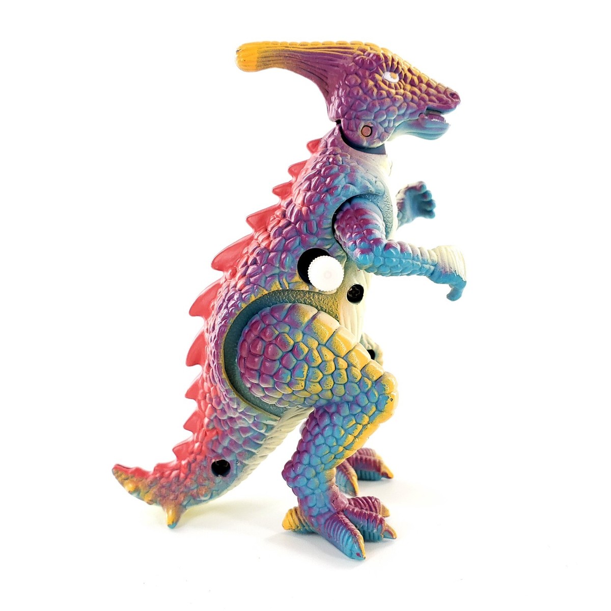 Vintage 1993 New-Ray Walking Purple/Pink Wind Up Dinosaur