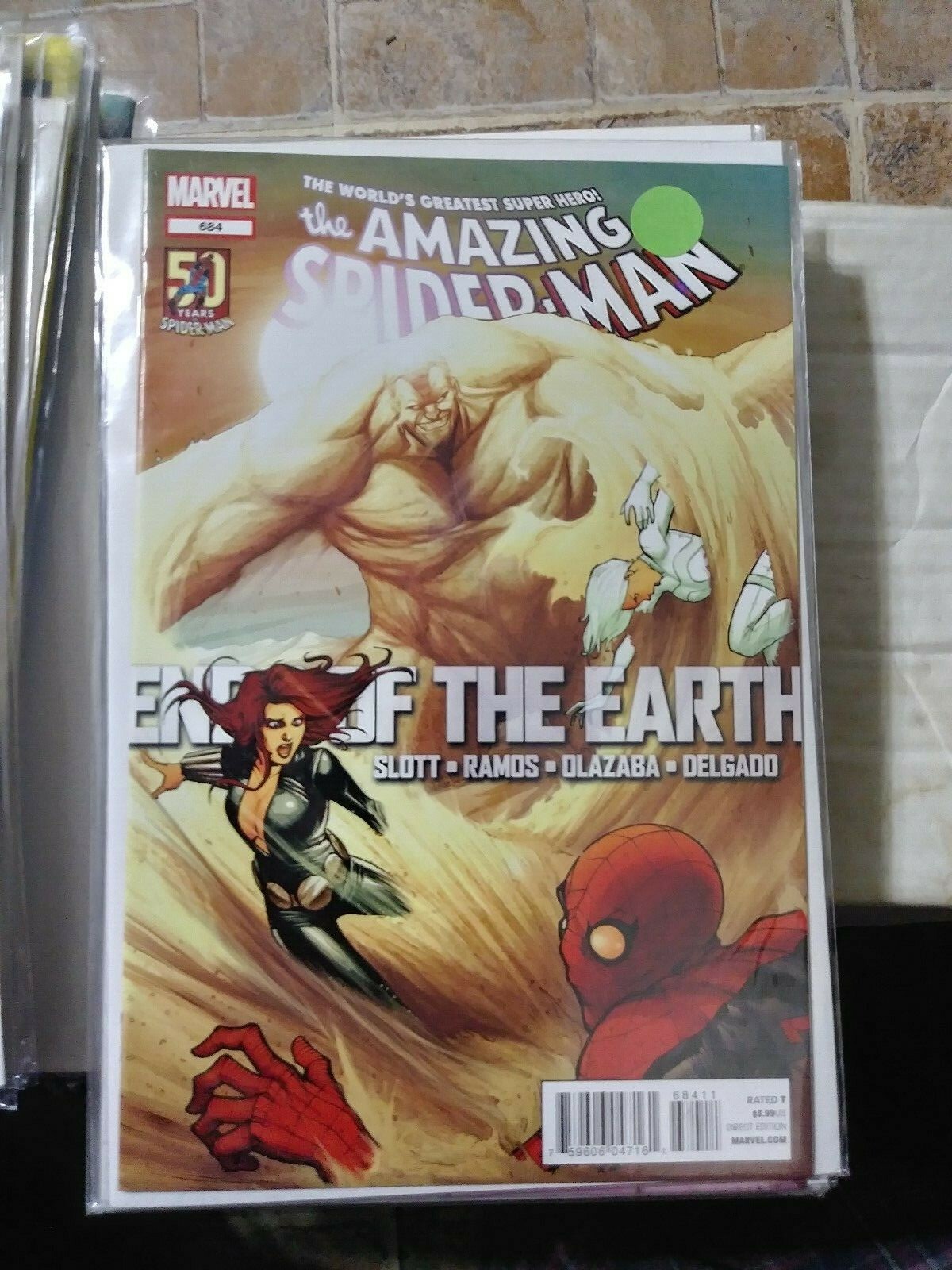 Amazing Spider-Man # 684 2012 marvel disney ends of the earth pt 3+ sandman  | eBay