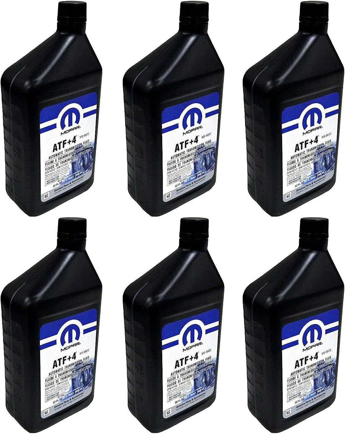 (6) DODGE RAM JEEP Automatic Transmission Fluid Mopar ATF+4 68218057AC