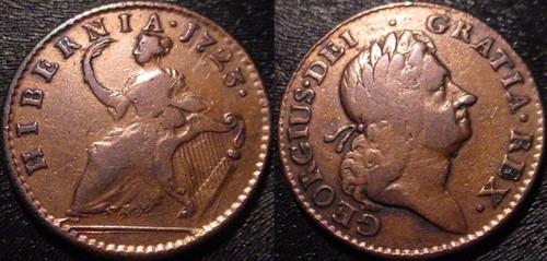 **SCARCE**1723 1 FARTHING IRELAND**NICE DETAILS**