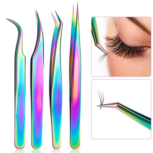 False LASH EXTENSION TWEEZER Curved Eye Beauty EYELASH Applicator Tool Bfff . - Bild 2 von 17