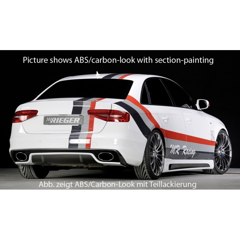 Diffuseur Rieger Audi S4 B8 avec double sortie d'échappement pour look racing