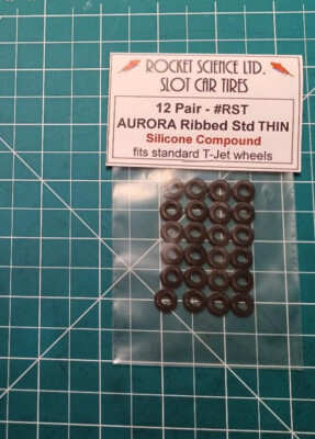 Aurora T-Jet HO silicone tires  #RST (Thin) 12 pairs [READ THE DESCRIPTION]