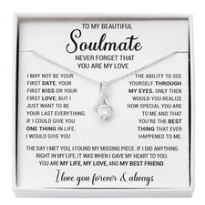 To My Soulmate Necklace Gift For Girlfriend Wife Birthday Gifts Christmas Gifts