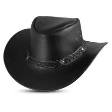 Western Style Genuine Leather Hats Cowboy hat for Men and Women Wide Brim