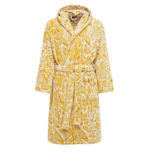 Roberto Cavalli terry bathrobe with hood Linx Gold - Picture 1 of 4