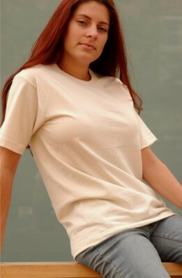 Short Sleeve Organic Cotton Scoop Neck Tee for Women Made in USA w/Texas cotton