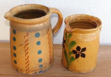 vintage LOT ancienne poterie alsacienne ALSACE pot PICHET cruche VAISSELLE grès