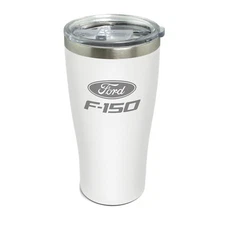 Ford F-150 20 oz Laser Etched Logo White Stainless Steel Travel Tumbler Mug