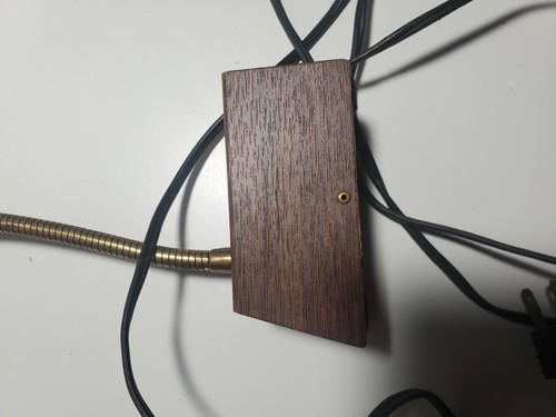 DESK LAMP 12 VOLT BULB BROWN METAL MID CENTURY INDUSTRIAL ~VINTAGE MINI. 12 INCH - Picture 6 of 12