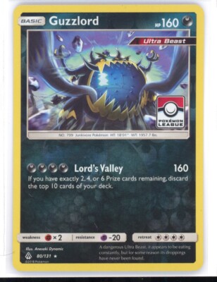 Guzzlord 80/131 League Reverse Holo Promo TCG Pokemon NM 0303#224