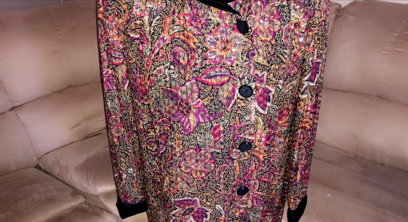 Abito midi VINTAGE VALENTINO stampa paisley TG 10