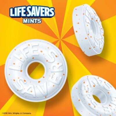 ORANGE MINT LIFESAVERS 2 LBs Wrapped Fresh Candy New Candies