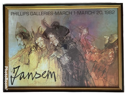 JEAN JANSEM French 1920-2013 Phillips Gallerie March 1982 Exhibition Print Postr