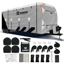 Weatherproof Anti-Tear Fabric Travel Trailer & Toy Hauler Storage Cover