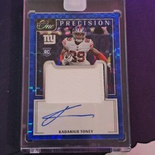 Kadarius Toney 2021 Panini One Precision RPA Patch Auto RC #D /35 Giants