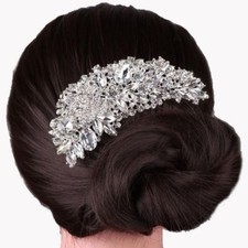 bridal hair clip crystals