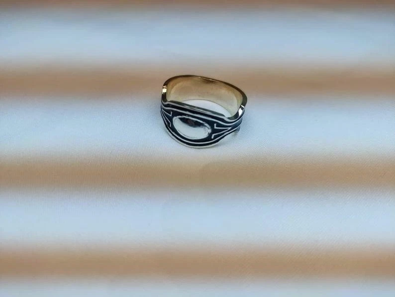 Anillo Pantera Negra Rey T’Challa en plata 925 Wakanda Chadwick Boseman Lover Foto 4 de 4