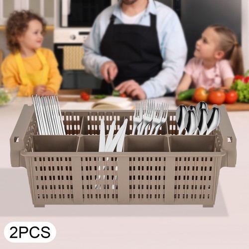 2Pcs Cutlery Washing Basket Utensil Holder Cutlery Basket Silverware Drying Rack