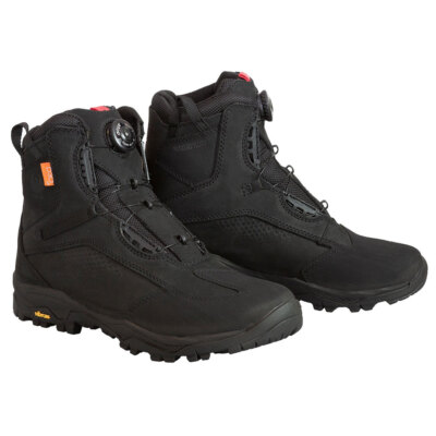 MERLIN SIERRA D3O SCHWARZ LEDER WASSERDICHT VERSTELLBAR MOTORRAD BIKE KURZER STIEFEL