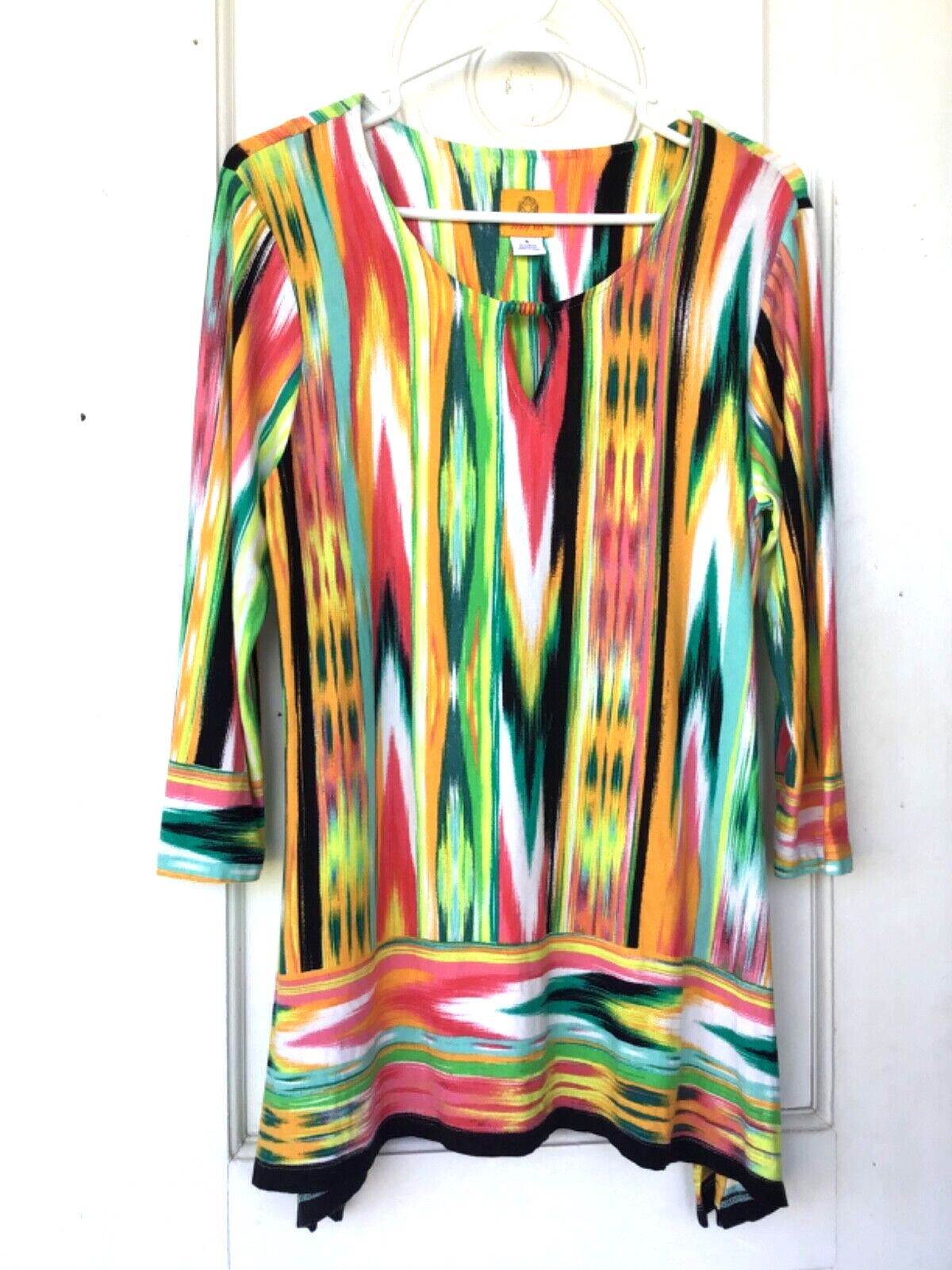 Ruby Rd. Striped Multicolor Small Tunic Scoop Nec… - image 4