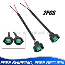 2Pcs Extension Wire Pigtail Female H11 Fog Light Harness Bulb Socket Connector