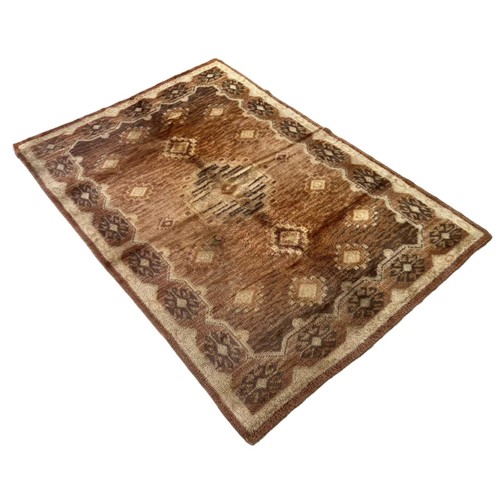 Vintage Swedish Mid Century Rya Rug Scandinavian Wool Flokati Carpet 5x7 ft - Picture 2 of 10