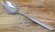 Kirk Stieff Stainless 18/8 Parallel 47794 Glossy Ribbed 1 Table Serving Spoon 86
