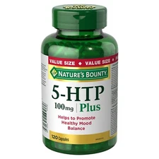 Nature's Bounty 5-HTP Plus Supplement Promotes Balanced Mood 100mg 120 pcs NEW