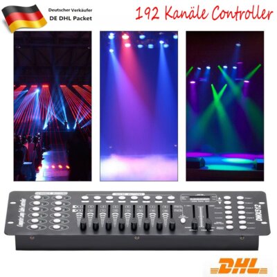 192 Kanäle Lichts Controller DMX512 Konsole Bühnenlicht Party DJ Show Equipment