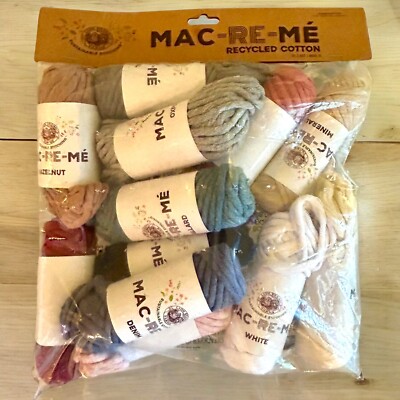 Lion Mac-Re-Me Yarn Minis 12 Pack Yarn Super Bulky 100% Recycled Earth Tones