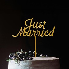 Wedding Cake Topper - 6 inch - Just Married