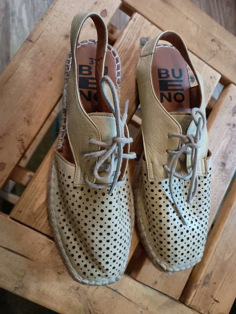 Bueno Shoes Sandals Espadrille Anthropologie Leather Women display picture 2
