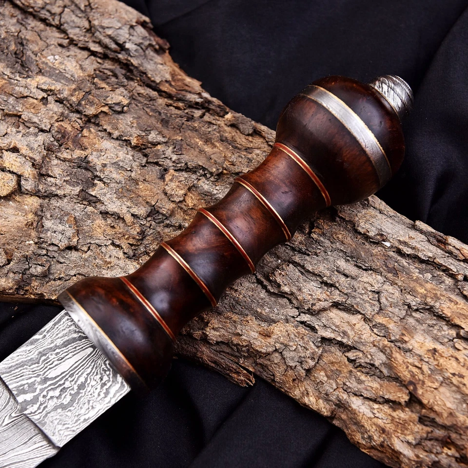 ESPADA GLADIADOR GLADIUS AÇO DAMASCO FORJADO FEITA À MÃO FEITA SOB MEDIDA 2913 - Imagem 4 de 4
