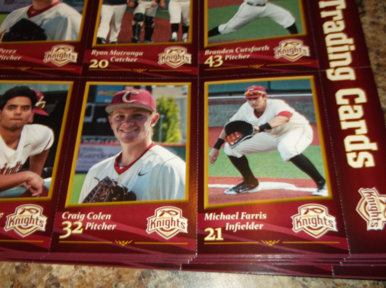 2016 CORVALLIS KNIGHTS WEST COAST BASEBALL LEAGUE UNCUT SHEETS TEAM SET