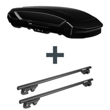Dachbox Thule Motion 3 L + Dachträger Menabo für Opel Astra G Caravan Typ F35 NP