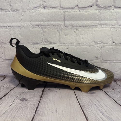 Nike Vapor Speed 3 Black Gold Football Cleats FB3303-003 Men’s Size 8.5 NEW - Picture 2 of 11
