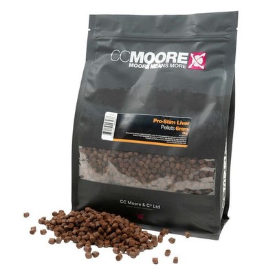 (9,49 /1kg) CCMoore Pro-Stim Liver Pellets 6mm 1kg Karpfenfutter Pellets