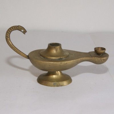 Vintage Messing Öllampe Aladdin / Genie Stil